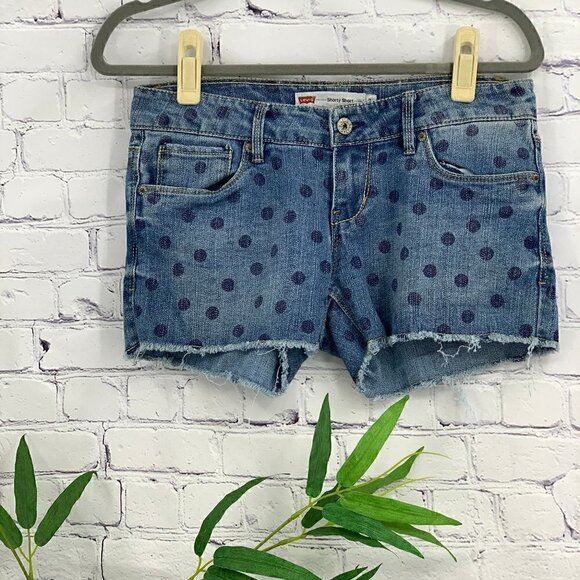 Levi's Pants - 🎉Levi's Light Wash Denim Polkadot Shorty Shorts